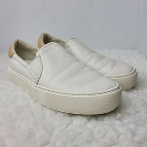 UGG Women's Jess Womens Sneaker Size 7.5 Slip On White Leather Shoes